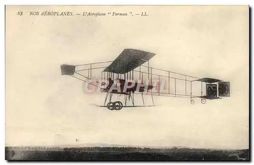 Cartes postales Avion Aviation Aeroplane Farman
