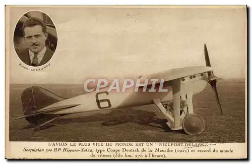 Ansichtskarte AK Avion Aviation L&#39avion le plus vite du monde Nieuport Delage Sesquilan 300 HP Hispano suiza C