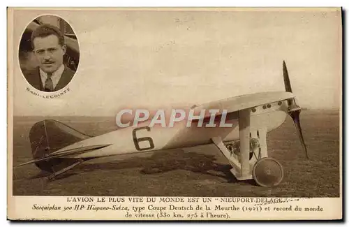 Cartes postales Avion Aviation L&#39avion le plus vite du monde Nieuport Delage Sesquilan 300 HP Hispano suiza C