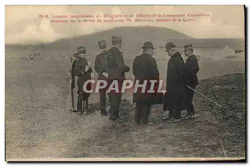 Cartes postales Avion Aviation Lebaudy proprietaire du dirigeable et les officiers de la commission d&#39experie