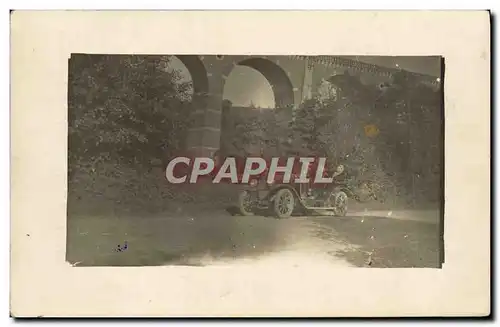 CARTE PHOTO Automobile Viaduc du Garabit en allant a Lourdes