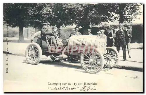Cartes postales Automobile Lavergne sur sa 125 chevaux Hotchkiss