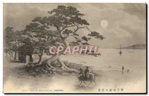 Cartes postales Japon Nippon Night view of Maiko Shore Harima