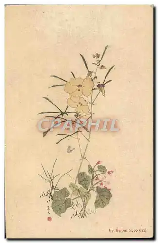 Ansichtskarte AK Japon Nippon Fleurs Keibun