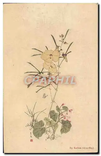 Cartes postales Japon Nippon Fleurs Keibun