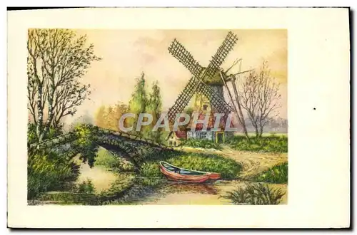 Cartes postales moderne Fantaisie Moulin a vent