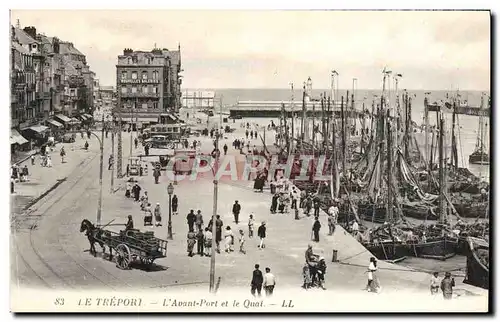 Cartes postales Le Treport L&#39Avant Port Et Le Quai Bateaux