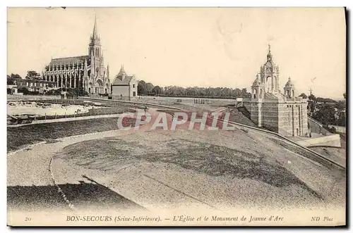 Cartes postales Bon Secours L&#39Eglise Et Le Monument De Jeanne D&#39Arc