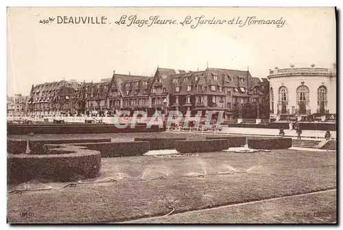 Cartes postales Deauville La Plage Fleurie Les jardins et le Normandy