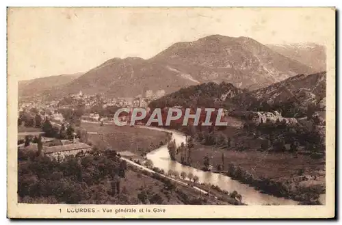 Cartes postales Lourdes Vue Generale et le Gave