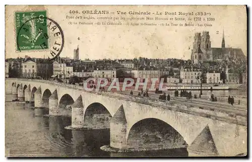 Cartes postales Orleans Vue Generale Le Pont Royal