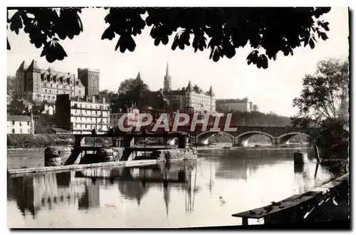 Moderne Karte Pau Le Chateau Henri IV vue de la rive gauche du Gave