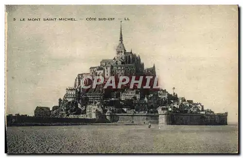 Cartes postales Le Mont St Michel Cote Sud Est