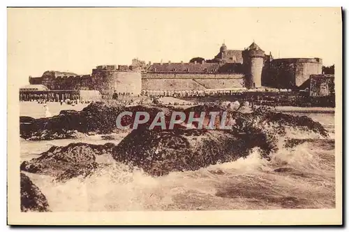 Cartes postales Saint Malo La plage et le chateau