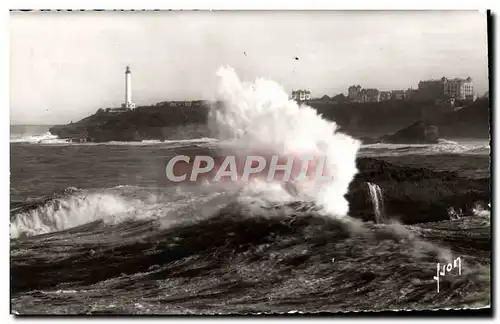 Cartes postales moderne Biarritz Le Cap Saint Martin Par Grosse Mer