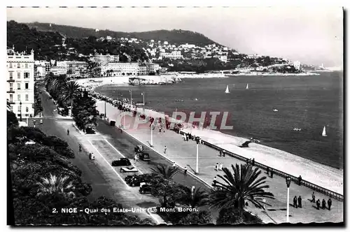 Cartes postales moderne Nice Quai des Etats Unis Le Mont Boron