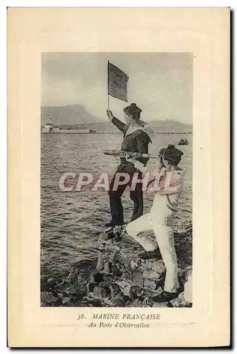 Cartes postales Bateau Au poste d'observation