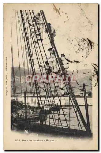 Cartes postales Bateau Dans les haubans Montez