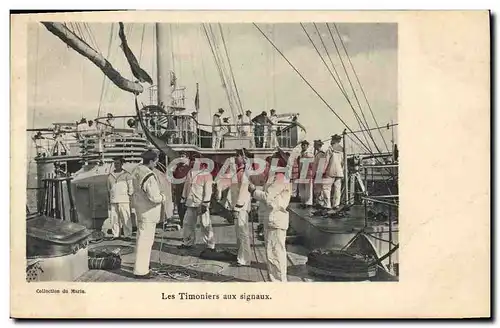 Ansichtskarte AK Bateau Les timoniers aux signaux