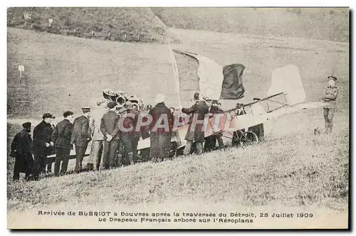 Cartes postales Avion Aviation Arrivee de Bleriot a Douvres apres la traversee du Detroit 25 juillet 1909