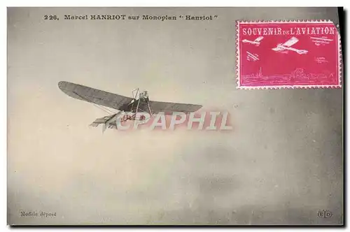 Cartes postales Avion Aviation Michel Hanriot sur monoplan Hanriot