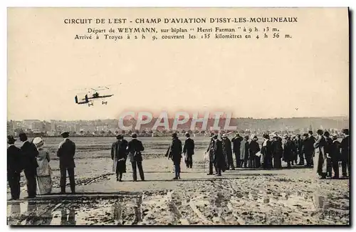 Cartes postales Avion Aviation Circuit de l&#39Est Champ d&#39aviation d&#39Issy les Moulineaux Depart de Weyman