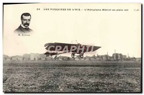 Ansichtskarte AK Avion Aviation L&#39aeroplane Bleriot en plein vol