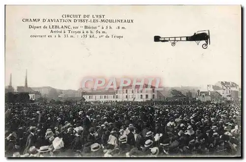 Ansichtskarte AK Avion Aviation Circuit de l&#39Est Champ d&#39aviation d&#39Issy les Moulineaux Depart de Leblan