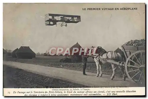 Cartes postales Avion Aviation Le premier voyage en aeroplane Territoire du petit Sillery
