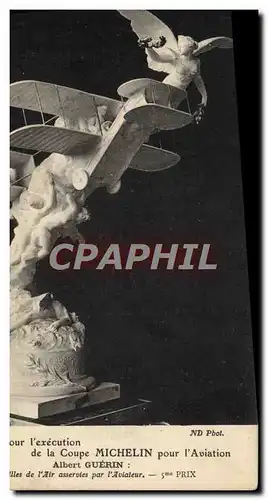 Cartes postales Avion Aviation Concours pour l&#39execution de la coupe Michelin Albert Gueron