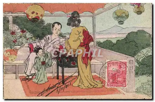 Cartes postales Japon Nippon Femme Foklore Argentine