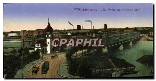 Cartes postales Strasbourg Les Ponts Du Rhin et Kehl