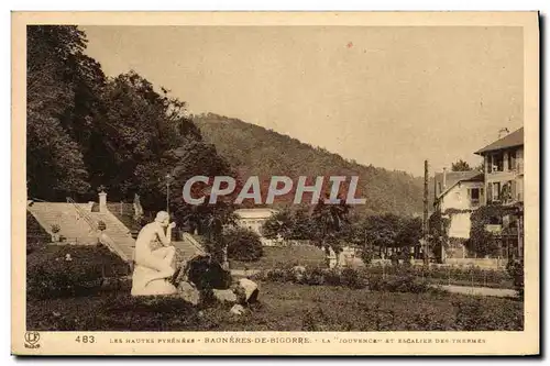 Cartes postales Bagneres De Bigorre La Jouvence et escalier des thermes