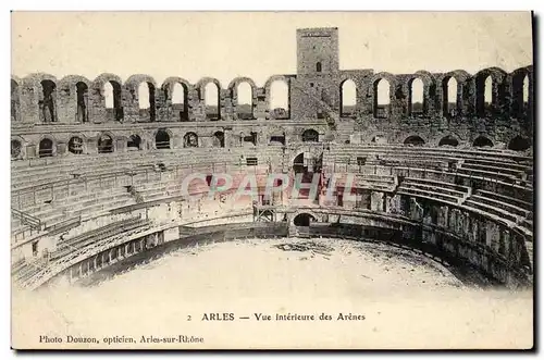 Cartes postales Arles Vue Interieure des Arenes