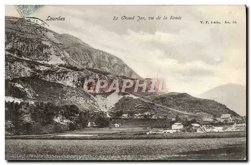 Cartes postales Lourdes Le Grand Fet Vu De La Route