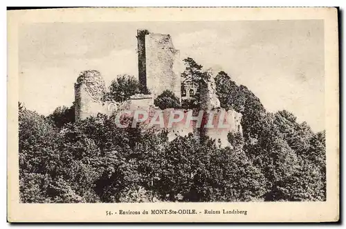 Cartes postales Environs du Mont Ste Odile Ruines Landsberg