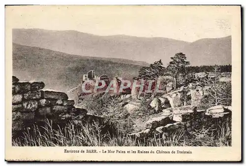 Ansichtskarte AK Environs de Barr Le Mur Paien Et Les Ruines du chateau de Dreistein