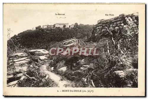 Cartes postales Mont Ste Odile Le couvent Mur paien