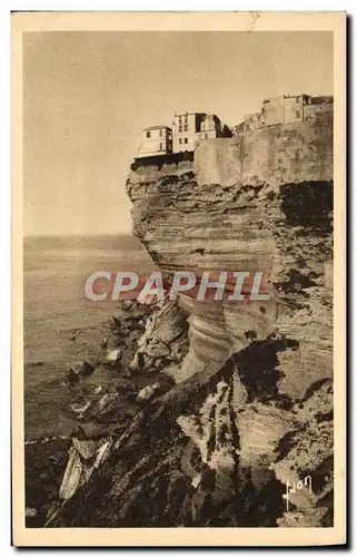 Ansichtskarte AK Bonifacio Vue Magnifique Sur La Falaise Qui Porte La Ville