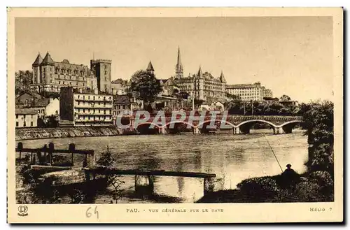 Cartes postales Pau Vue Generale Sur Le Gave Peche Pecheur