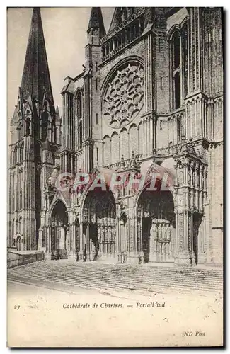 Ansichtskarte AK Cathedrale De Chartres Portail Sud