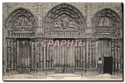 Cartes postales Cathedrale de Chartres Portail Royal