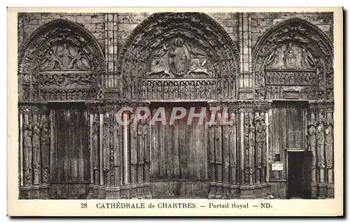 Ansichtskarte AK Cathedrale De Chartres Portail Royal