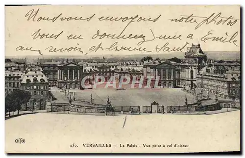 Cartes postales Versailles Le Palais Vue Prise A Vol D&#39Oiseau