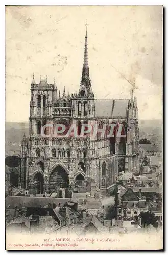 Cartes postales Amiens Cathedrale A Vol Doiseau