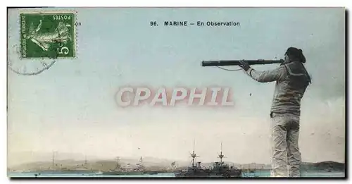 Cartes postales Bateau Marine En observation