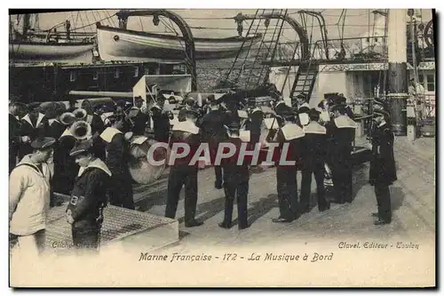 Cartes postales Bateau Marine La musique a bord