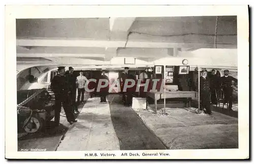 Cartes postales Bateau HMS Victory Aft deck General view