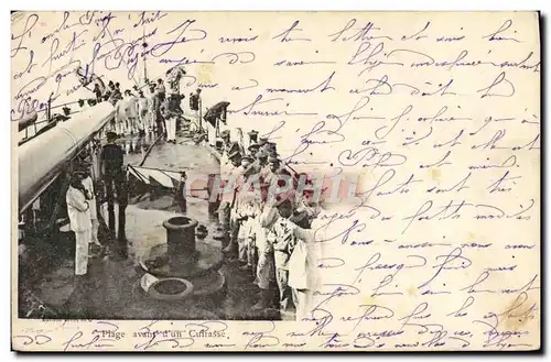 Cartes postales Bateau Plage avant d'un cuirasse