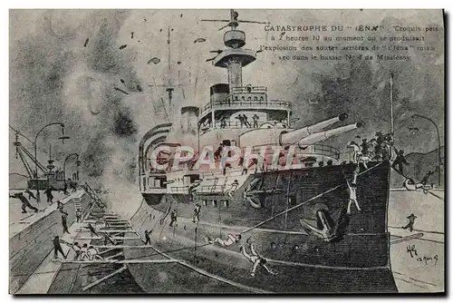 Cartes postales Bateau Catastrophe du Iena